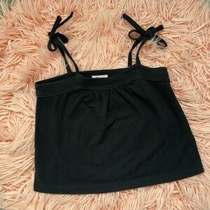 Madewell Black Crosshatch Sleeveless Tank